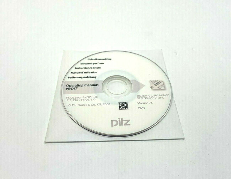 Pilz Version 74 PNOZ Operating Manuals DVD - Maverick Industrial Sales