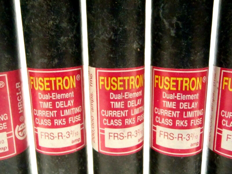 Lot of 7 Bussman Fusetron FS-R-3 2/10 Amp Class RK5 Fuses - Maverick Industrial Sales