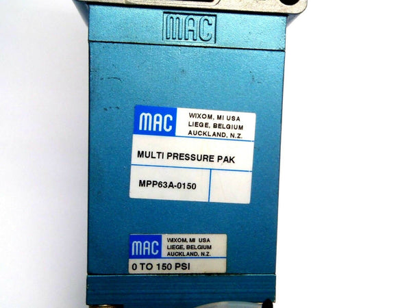 Mac Valves PR63D-1CBA-9 Pressure Regulator w/ MPP63A-0150 Multi Pressure Pak - Maverick Industrial Sales