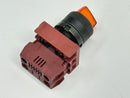 GE P9B10VN Contact Block w/ P9PDNV0 Lamp Module Two-Position Switch Orange 25mm - Maverick Industrial Sales