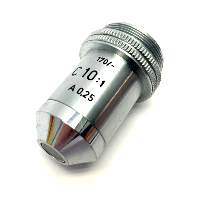 E. Leitz Wetzlar 3 170/- C10:1 A0.25 10x Microscope Objective Lens - Maverick Industrial Sales