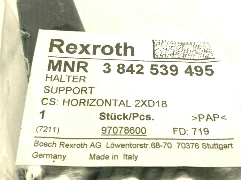 Bosch Rexroth 3842539495 Spacer Holder L Horizontal Support 2XD18 - Maverick Industrial Sales