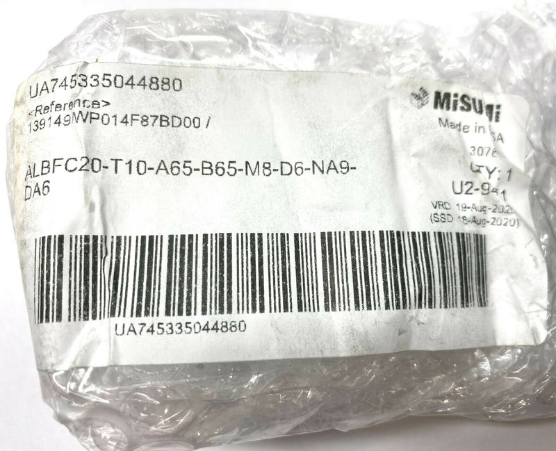 Misumi ALBFC20-T10-A65-B65-M8-D6-NA9-DA6 Standard NAAMS L Block 3x3 Holes - Maverick Industrial Sales