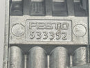 Festo VMPA1-FB-AP-4-1 Sub-base 533352 w/ 1/4" Push-in Fittings - Maverick Industrial Sales