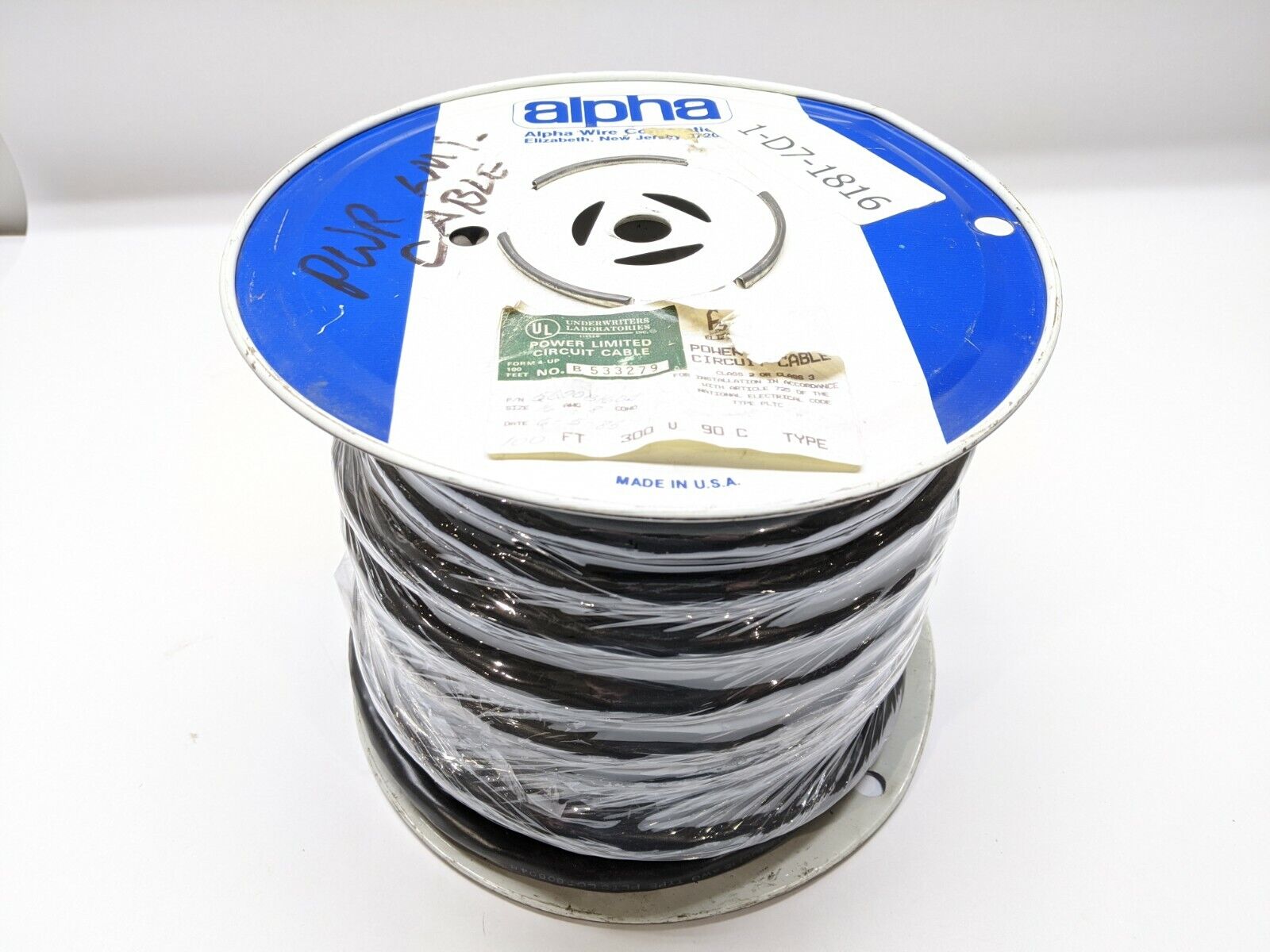 Alpha Wire 5620B 1604 E63656 Power Limited Circuit Cable 16AWG 8 Cond 100' Foot - New – Open box - Maverick Industrial Sales