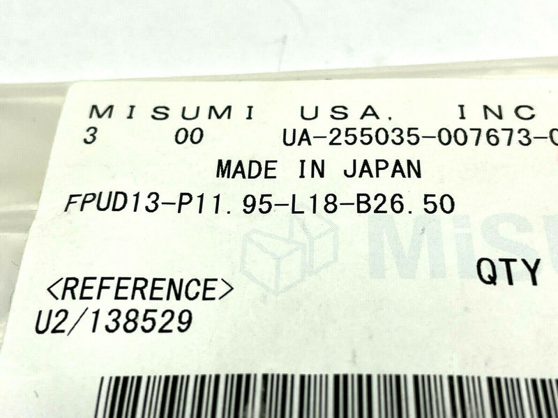 MiSUMi FPUD13-P11.95-L18-B26.50 Shouldered Locating Pin Tapered Tip Tapped Shank - Maverick Industrial Sales