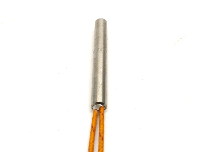 9 05 Cartridge Heater 1/4" x 2" Long 240V 50W 14" Wire Leads - Maverick Industrial Sales