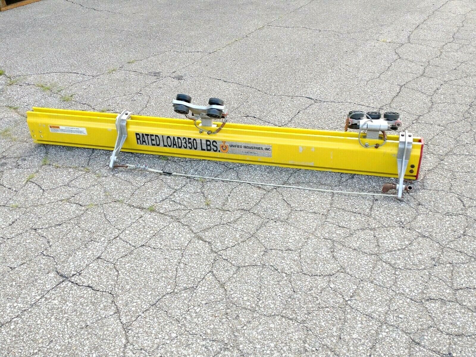 Unified Industries Inc ETA8RW8 Enclosed Rail 350Lbs w/ 20019 20069 Rail Trolleys - Maverick Industrial Sales