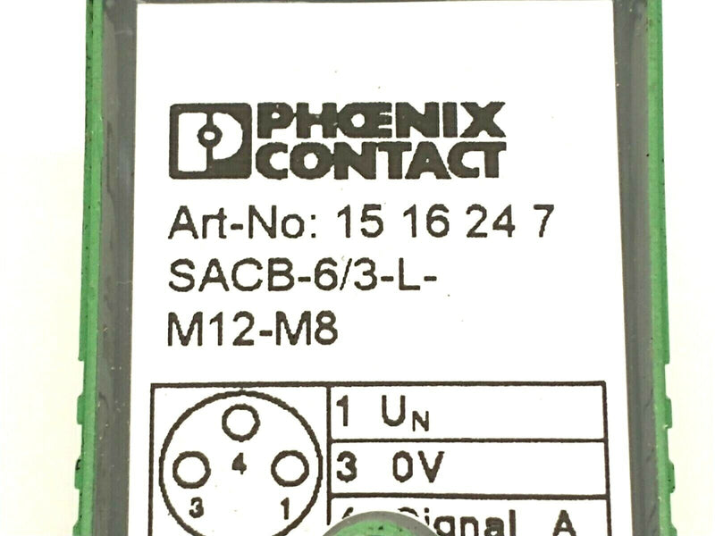 Phoenix Contact SACB-6/3-L-M12-M8 Sensor/Actuator Box 1516247 24 VDC - Maverick Industrial Sales