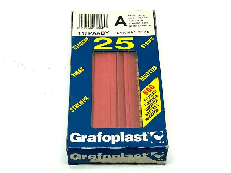 Grafoplast 117PAABY Wiremarker Strips PKG OF 25 - Maverick Industrial Sales