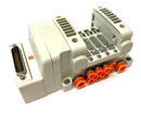 SMC VV5QC11-04N7FD0-S Base Mounted Manifold Direct Plug-In D-Sub Connector - Maverick Industrial Sales