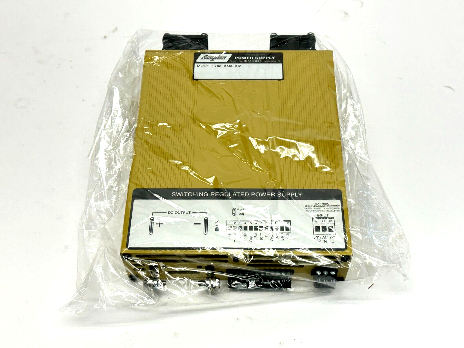 Acopian Y08LX4000D2 Switching Regulated Power Supply 90-265 VAC or 110-350 VDC - New – Open box - Maverick Industrial Sales