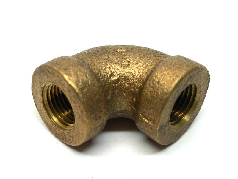 Pipe Elbow 90 Degree Threaded 125 lbs Rough Brass 1/8" LOT OF 5 - Maverick Industrial Sales