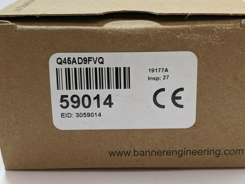 Banner Q45AD9FVQ Fiber Optic Photoelectric Sensor 4 Pin Euro Standard 59014 - Maverick Industrial Sales