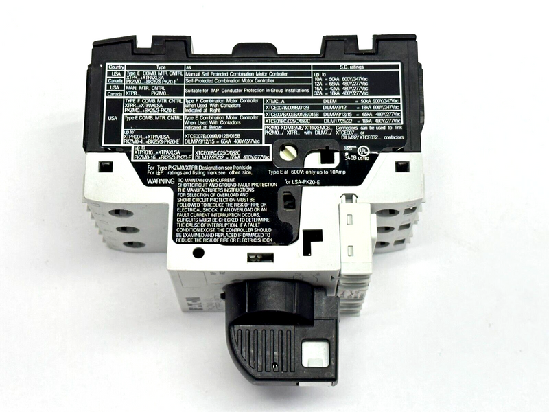 Eaton XTPRP40BC1 Motor Control Manual Motor Protector 0.4A Class 10 PKZM0-0.4 - Maverick Industrial Sales