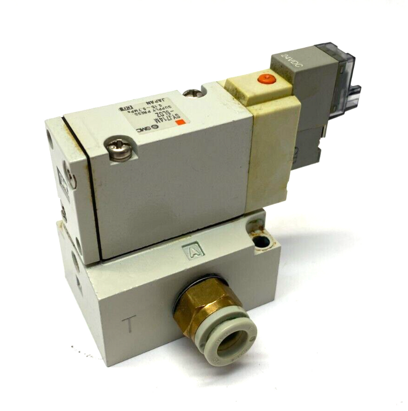 SMC SYJ714M-5L0Z Manifold Mounted Solenoid Valve 3-Port 24VDC - Maverick Industrial Sales