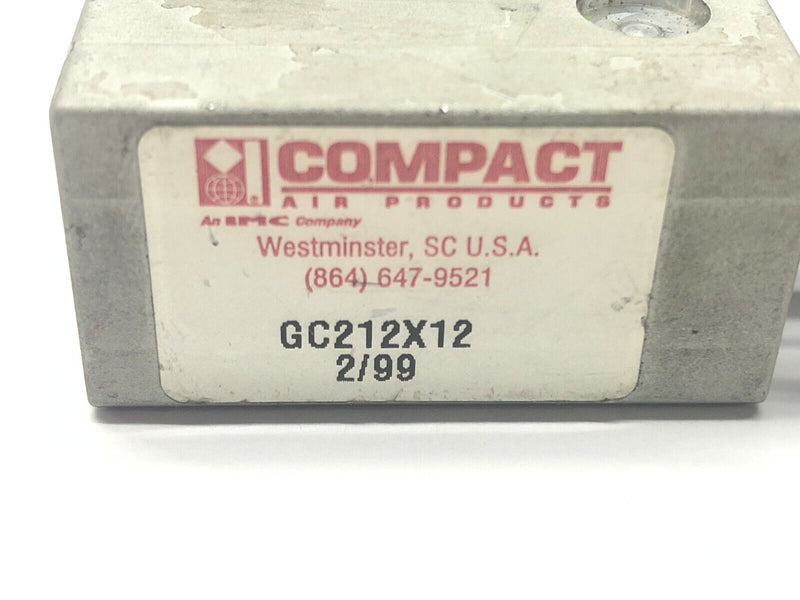 Compact Air Products GC212X12 Pneumatic Cylinder 1/2" Bore 1/2" Stroke - Maverick Industrial Sales