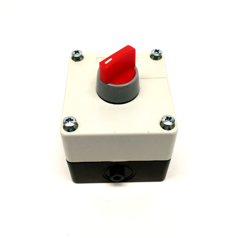 Auspicious Red 2-Position Selector Switch w/ Control Station Enclosure 120V 6A - Maverick Industrial Sales