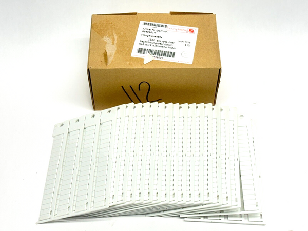 Murrplastik 86402014 Labeling Type KAB 6/12 WIN-Type 112 LOT OF 1296 - Maverick Industrial Sales