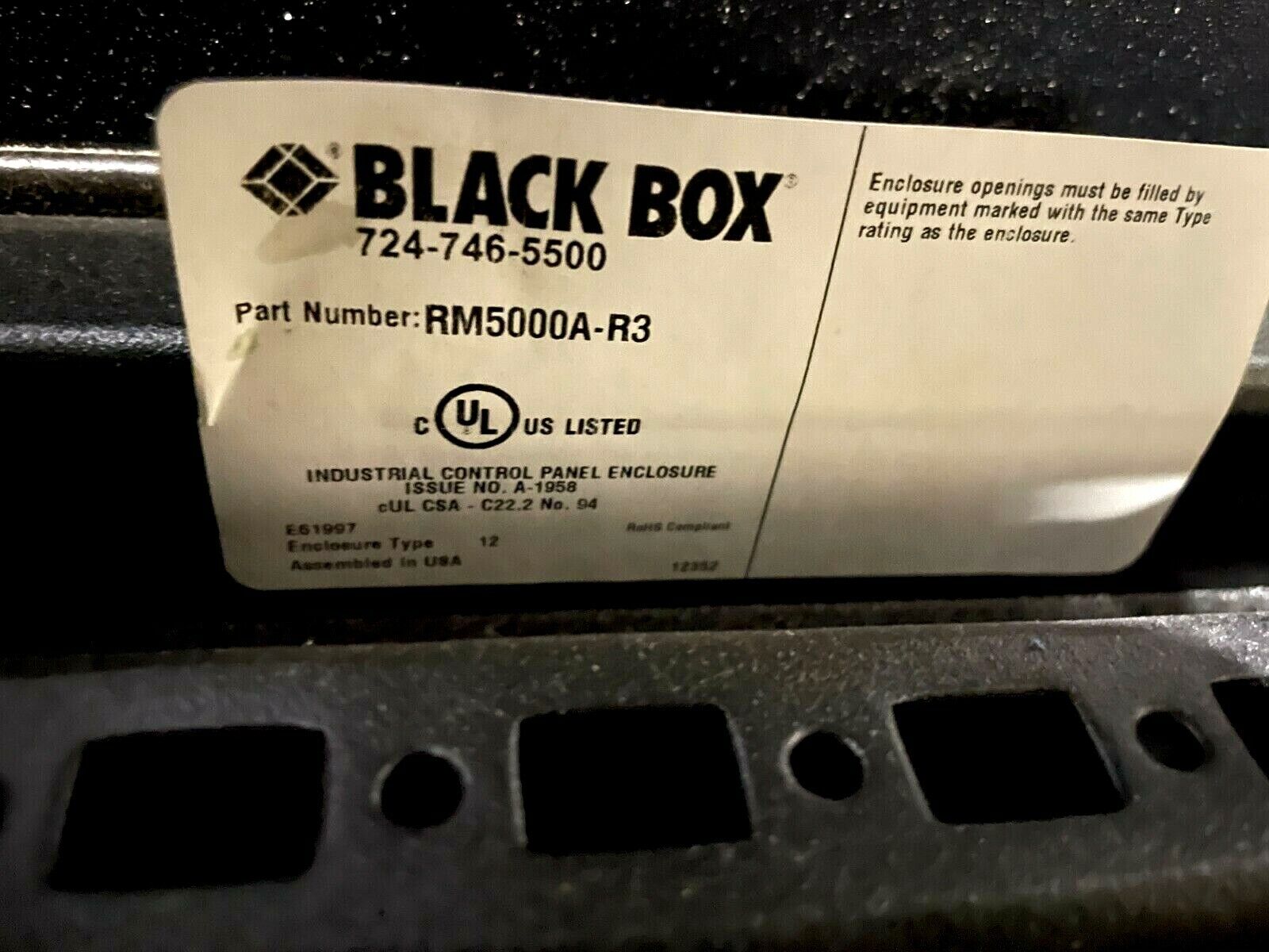 Black Box ClimateCab RM5000A-R3 Server Data Cabinet 84" H x 23.94" W x 39.5" D - Maverick Industrial Sales