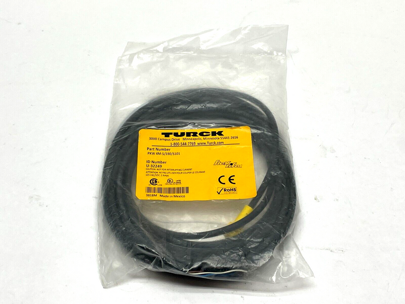 Turck PKW 4M-5/S90/S101 Single Ended Cordset 5m Length U-32249 - Maverick Industrial Sales