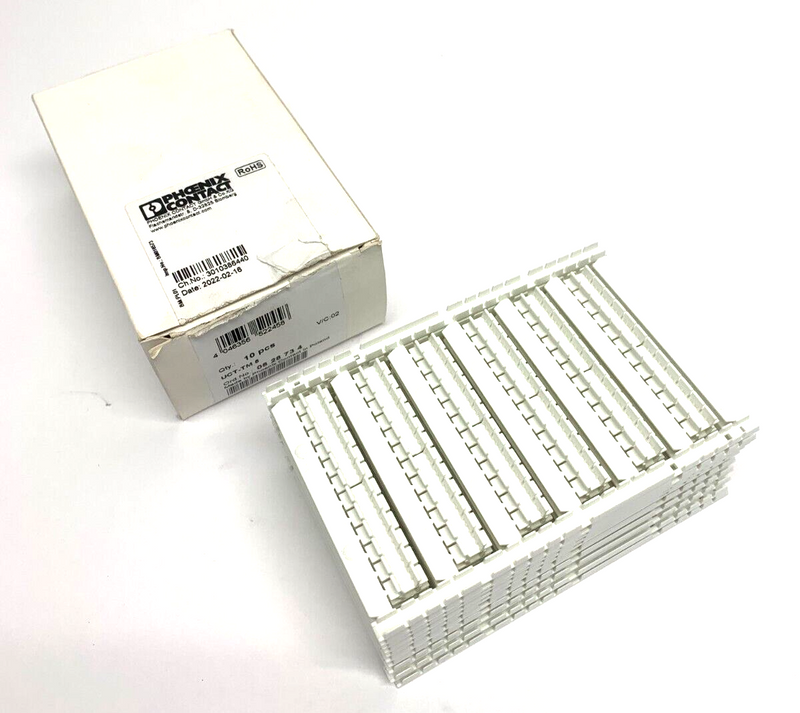 Phoenix Contact UCT-TM 5 White Terminal Blocker Markers BOX OF 10 - Maverick Industrial Sales