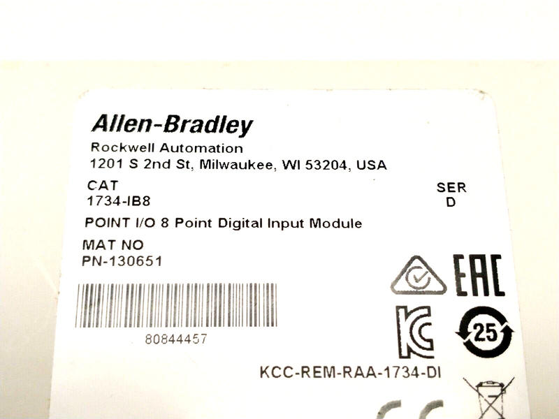 Allen Bradley 1734-IB8 Ser. D POINT I/O 8 Point Digital Input Module - Maverick Industrial Sales