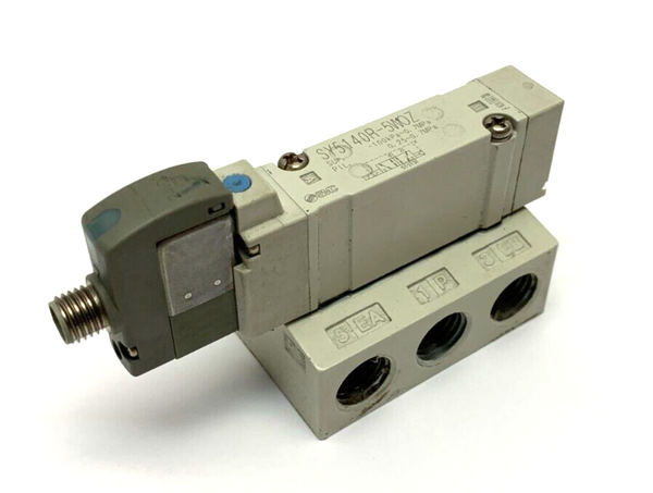 SMC SY5140R-5WOZ Solenoid Valve w/5-Port Manifold Base - Maverick Industrial Sales