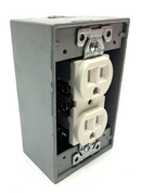 Red Dot 19.0 CU. 1/2" Aluminum Outlet Box For Wet Locations w/ Cooper Outlet - Maverick Industrial Sales