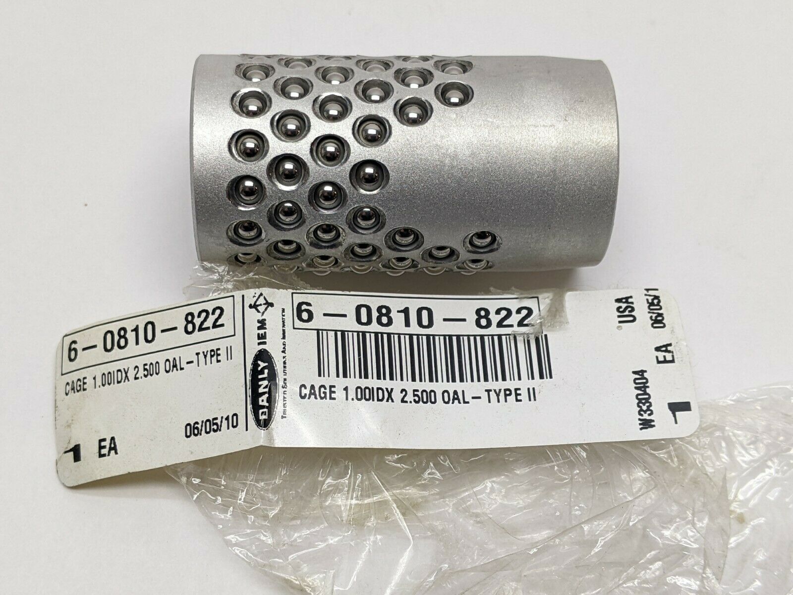 Danly 6-0810-822 Ball Bearing Cage 1.00" ID x 2.500" OAL - Type II - Maverick Industrial Sales