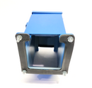 Hoffman F44LE9C 90-Deg. Lay-In Hinged Outside Opening Wireway 4" x 4" BLUE PAINT - Maverick Industrial Sales