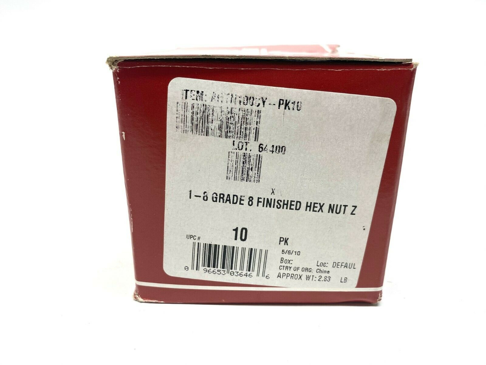 AHTN100CYPK10 HodellNatco AHTN100CYPK10 Hex Nuts PKG OF 10