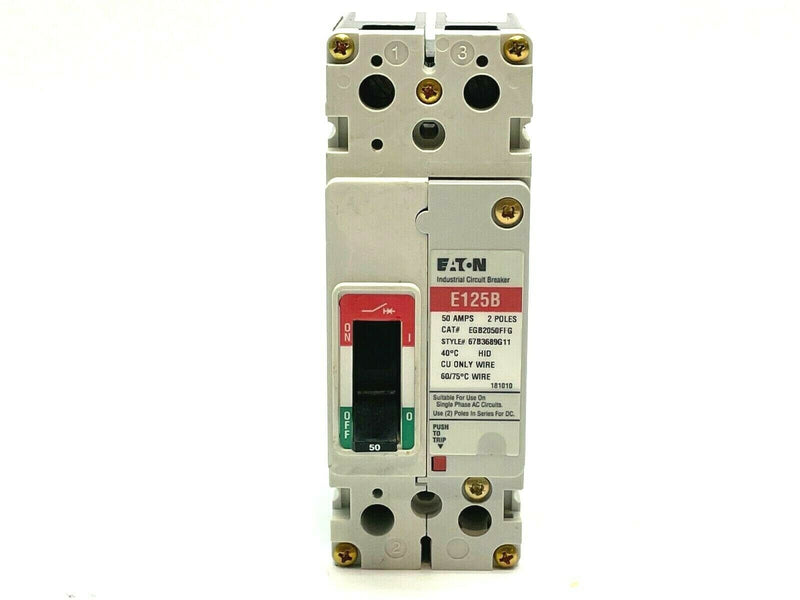 Eaton EGB2050FFG Industrial Circuit Breaker 50A 2-Pole - Maverick Industrial Sales