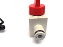 SMC VHK2 Red Manual Finger Valve for 5/32 Tubing w/ Mounting Bracket - Maverick Industrial Sales