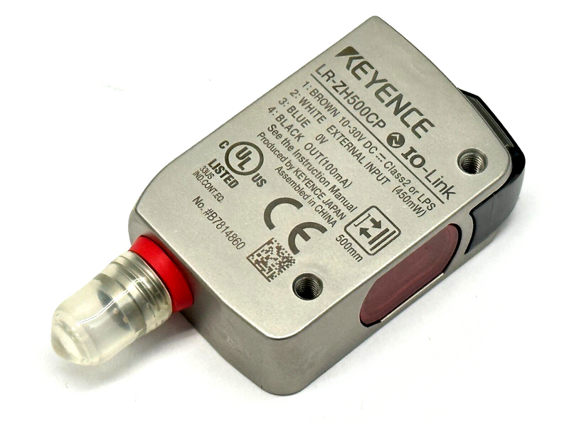 Keyence LR-ZH500CP Self Contained CMOS Laser Sensor 500mm M8 - Maverick Industrial Sales