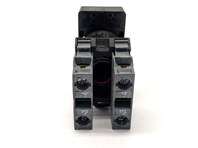 ABB CBK-2P4UD Double Pushbutton Green/Red Up/Down w/ MCB-10 Contact Blocks - Maverick Industrial Sales