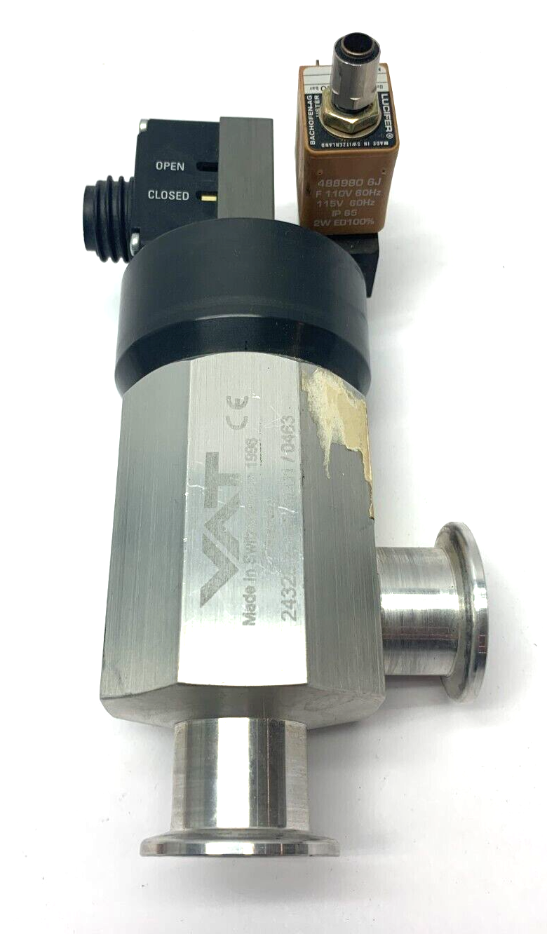 VAT 24328-KA41-0001/0463 Vacuum Angle Valve w/ Lucifer 131M15 Solenoid Valve - Maverick Industrial Sales