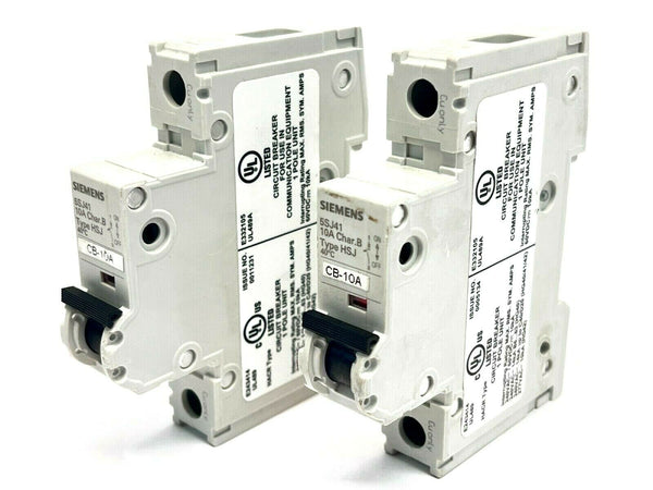 Siemens 5SJ4110-6HG40 Miniature Circuit Breaker 240V 10A LOT OF 2 - Maverick Industrial Sales