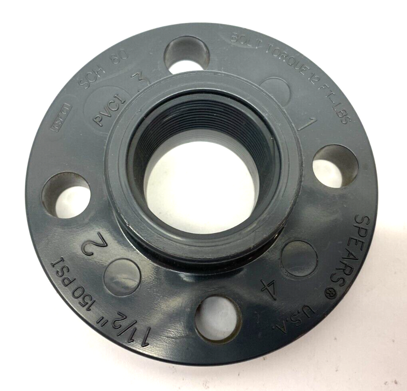 Spears 852-015C One Piece Flange 1-1/2" CPVC SCH 80 150psi Max - Maverick Industrial Sales