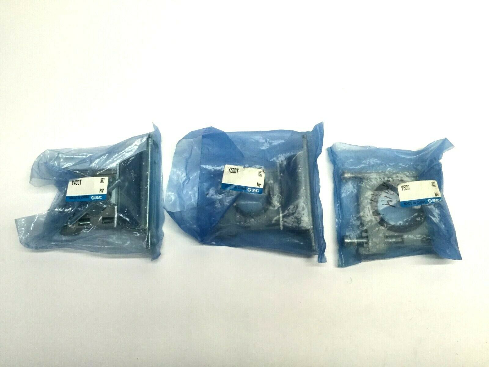 Lot of (3) SMC Brackets (1) Y400T, (1) Y600, (1) Y500T - Maverick Industrial Sales