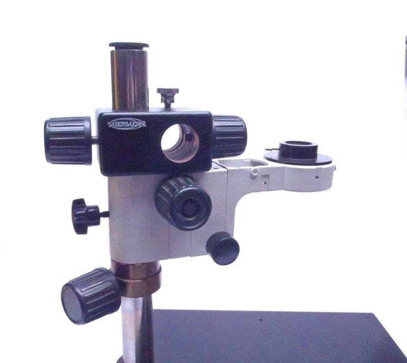 Scienscope Microscope Boom Stand 15"X16" w/ Focus Mount & Microscope Ring Mount - Maverick Industrial Sales