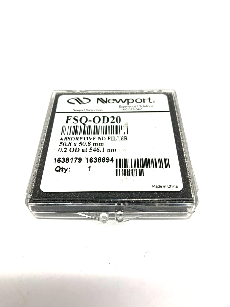 Newport FSQ-OD20 Absorptive Neutral Density Filter 50.8 x 50.8mm - Maverick Industrial Sales