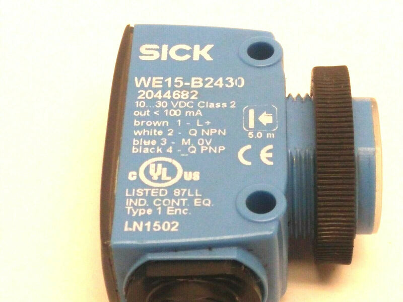 SIck 2044680 Thru-Beam Sensor WE15-B2430 10-30VDC - Maverick Industrial Sales