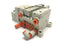 SMC VV5QC11-04C4FD0 Manifold Base w/ Solenoids 2) VQ1400N 1)VQC1400N 1000 Series - Maverick Industrial Sales