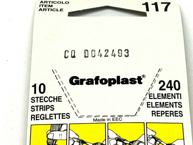 Grafoplast 117PDDBY Trasp System Wire Markers D Black on Yellow 10 Strips - Maverick Industrial Sales