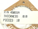 49055A Gasket 2.5" x 2.5" x .010" Thickness LOT OF 10 - Maverick Industrial Sales
