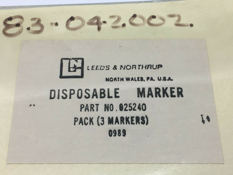 Leeds & Northrup 025240 Disposable Marker Blue PKG OF 3 - Maverick Industrial Sales