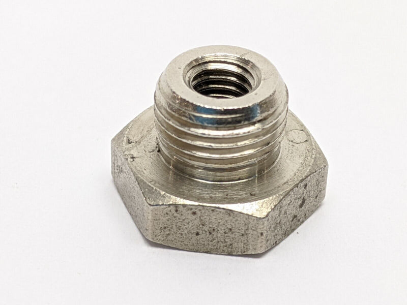 Hex Plug Fitting M10 Outer M5 Inner Thread, 9/16” Hex Width, 7/16” OAL LOT OF 10 - Maverick Industrial Sales