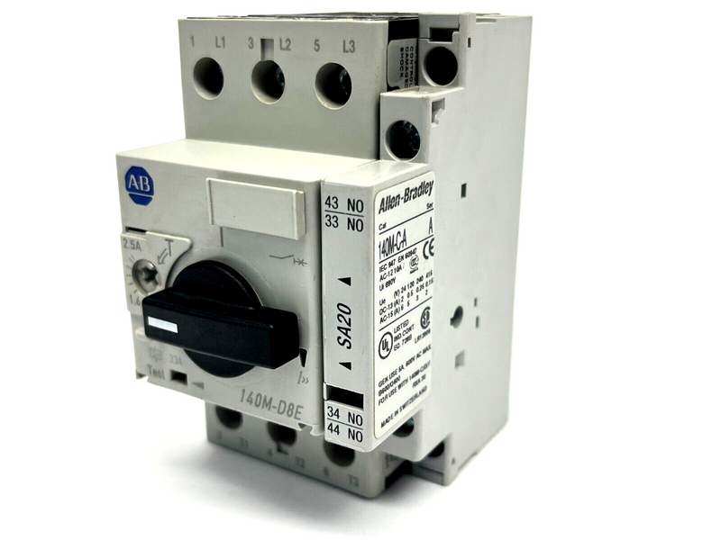 Allen Bradley 140M-D8E-B25 Ser B Motor Protection Circuit Breaker w/ 140M-C-A - Maverick Industrial Sales