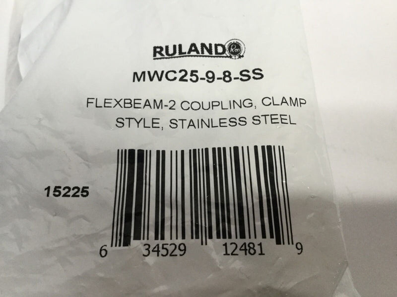 Ruland MWC25-9-8-SS Flexbeam-2 Coupling, Clamp Style, Stainless Steel - Maverick Industrial Sales